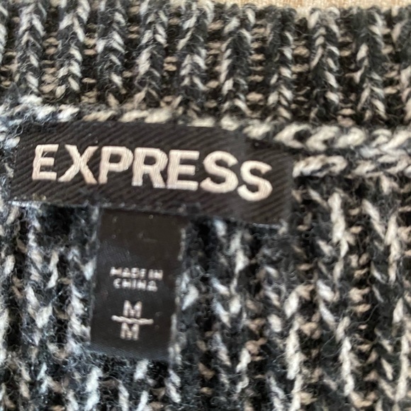 Gray Express Acrylic Wool Blend Sweater Women’s M - Picture 5 of 6